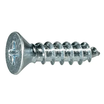 #10 x 3/4" Phillips Flat Head, Sheet Metal Screw, Zinc (Bulk Box 1 lb)