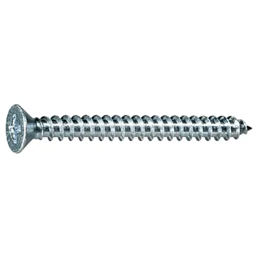 #10 x 2" Phillips Flat Head, Sheet Metal Screw, Zinc (Bulk Box 1 lb)