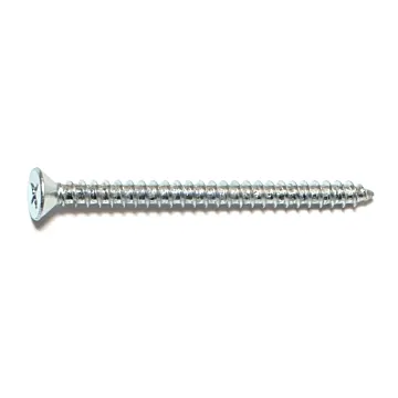 #10 x 2-1/2" Phillips Flat Head, Sheet Metal Screw, Zinc (Bulk Box 1 lb)