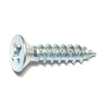 #12 x 1" Phillips Flat Head, Sheet Metal Screw, Zinc (Bulk Box 1 lb)