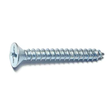 #14 x 2" Phillips Flat Head, Sheet Metal Screw, Zinc (Bulk Box 1 lb)