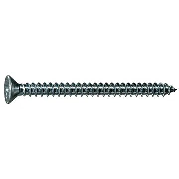 #14 x 3" Phillips Flat Head, Sheet Metal Screw, Zinc (Bulk Box 1 lb)
