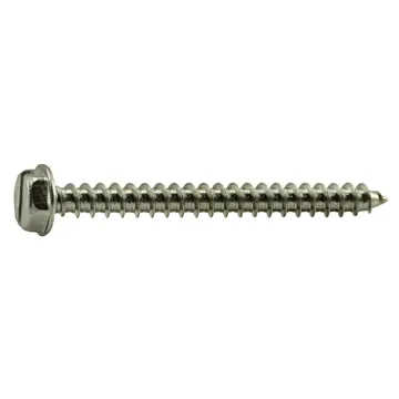 #10 x 2" Slotted Hex Washer Head, Sheet Metal Screw, Stainless Steel (Bulk Box 1 lb)