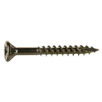 #6 x 1-1/4" Star Flat Head, Wood Screw, Yellow Zinc (Bulk Box 1 lb)
