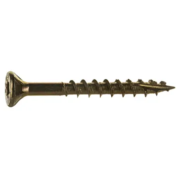 #8 x 1-1/2" Star Flat Head, Wood Screw, Yellow Zinc (Bulk Box 1 lb)