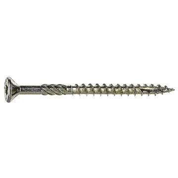 #9 x 2-1/2" Star Flat Head, Wood Screw, Yellow Zinc (Bulk Box 1 lb)
