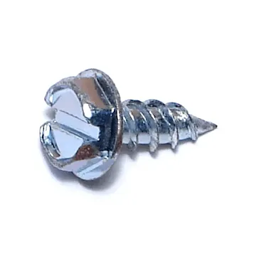 #10 x 1/2" Slotted Hex Washer Head, Sheet Metal Screw, Zinc (Bulk Box 1 lb)