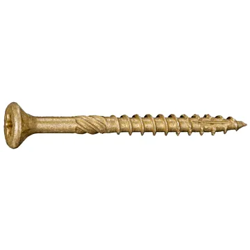 #9 x 2" Star Flat Head, Wood Screw, XL1500 Coated, Tan (Bulk Box 1 lb)