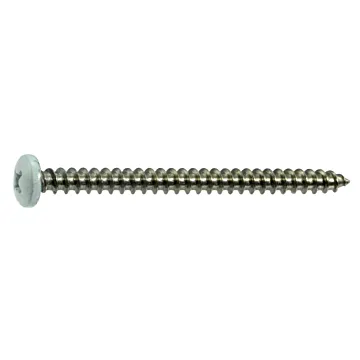 #10 x 2-1/2" Phillips Pan Head, Shutter Screw, Stainless Steel, White (Bulk Box 1 lb)