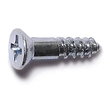 #6 x 5/8" Phillips Flat Head, Wood Screw, Zinc (Bulk Box 24 pk)