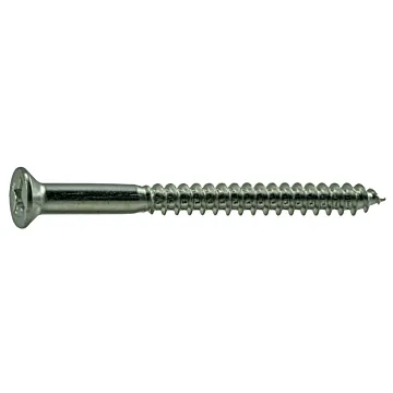 #8 x 2" Phillips Flat Head, Wood Screw, Zinc (Bulk Box 8 pk)