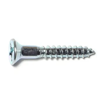 #10 x 1-1/4" Phillips Flat Head, Wood Screw, Zinc (Bulk Box 10 pk)