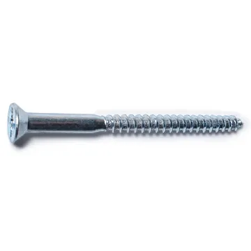 #12 x 3" Phillips Flat Head, Wood Screw, Zinc (Bulk Box 3 pk)
