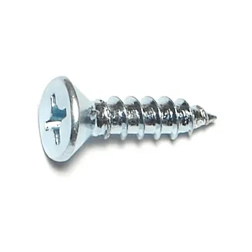 #14 x 1" Phillips Flat Head, Wood Screw, Zinc (Bulk Box 8 pk)