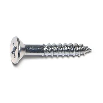 #14 x 1-1/2" Phillips Flat Head, Wood Screw, Zinc (Bulk Box 4 pk)