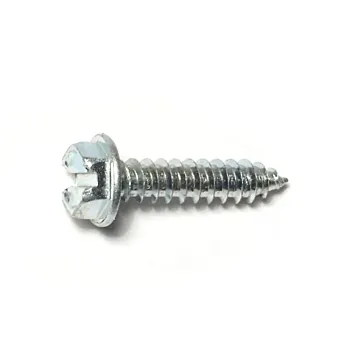 #8 x 3/4" Slotted Hex Washer Head, Sheet Metal Screw, Zinc (Bulk Box 12 pk)