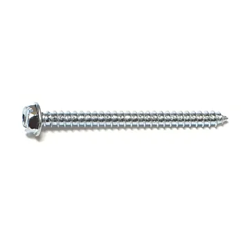 #8 x 2" Slotted Hex Washer Head, Sheet Metal Screw, Zinc (Bulk Box 6 pk)