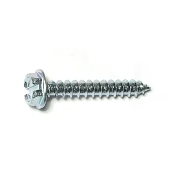 #10 x 1-1/4" Slotted Hex Washer Head, Sheet Metal Screw, Zinc (Bulk Box 6 pk)