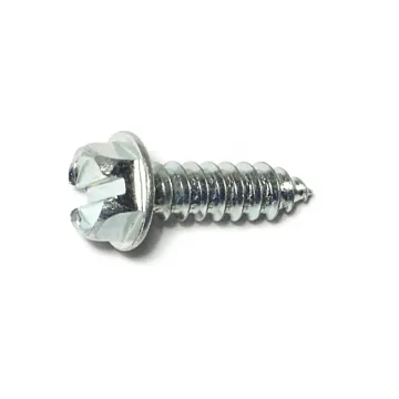 #12 x 3/4" Slotted Hex Washer Head, Sheet Metal Screw, Zinc (Bulk Box 6 pk)