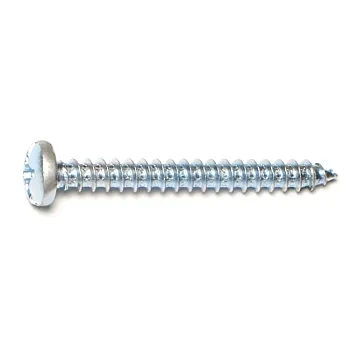 #12 x 2" Combo Pan Head, Sheet Metal Screw, Zinc (Bulk Box 4 pk)