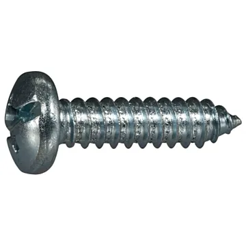 #14 x 1" Combo Pan Head, Sheet Metal Screw, Zinc (Bulk Box 4 pk)