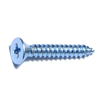 #4 x 3/4" Phillips Flat Head, Sheet Metal Screw, Zinc (Bulk Box 22 pk)
