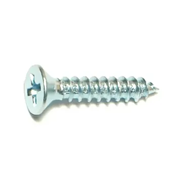 #6 x 3/4" Phillips Flat Head, Sheet Metal Screw, Zinc (Bulk Box 18 pk)