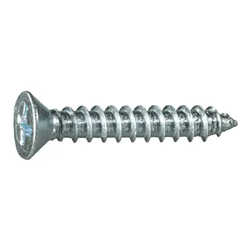 #8 x 1" Phillips Flat Head, Sheet Metal Screw, Zinc (Bulk Box 12 pk)