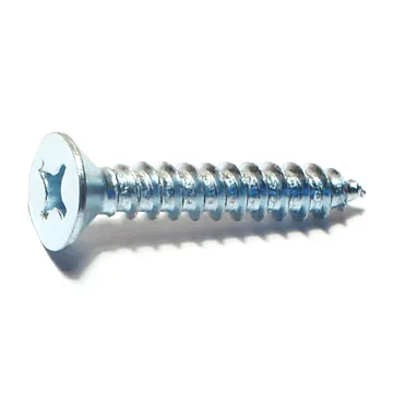#14 x 1-1/2" Phillips Flat Head, Sheet Metal Screw, Zinc (Bulk Box 3 pk)