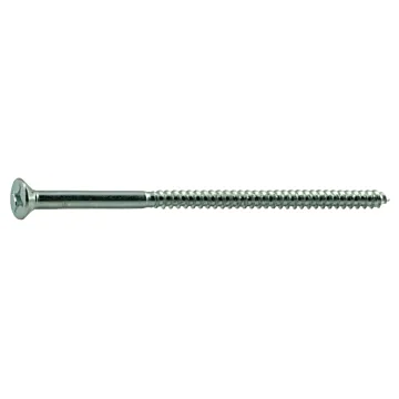 #10 x 4" Phillips Flat Head, Wood Screw, Zinc (Bulk Box 3 pk)