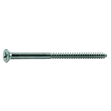 #12 x 4" Phillips Flat Head, Wood Screw, Zinc (Bulk Box 2 pk)