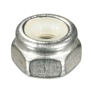 8-32 Nylon Lock Nut, Coarse Thread, Stainless Steel (Bulk Box 4 pk)