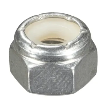 1/4"-20 Nylon Lock Nut, Coarse Thread, Stainless Steel (Bulk Box 3 pk)