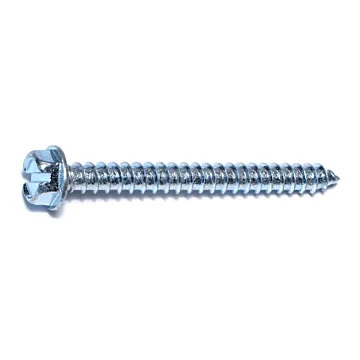 #14 x 2-1/2" Slotted Hex Washer Head, Sheet Metal Screw, Zinc (Bulk Box 3 pk)