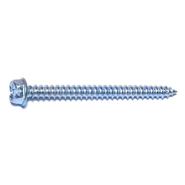 #14 x 3" Slotted Hex Washer Head, Sheet Metal Screw, Zinc (Bulk Box 2 pk)