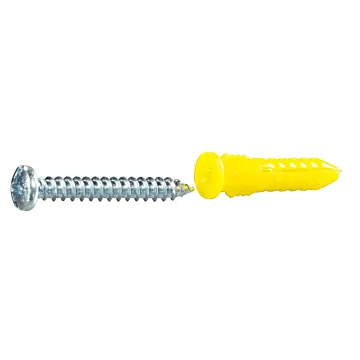 MIDWEST FASTENER Ribbed Plastic Anchor (6 pk) #4 to #8 x 7/8 in.