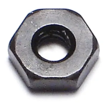 6-32 x Hex Nut Coarse Thread, Black Oxide, Black 