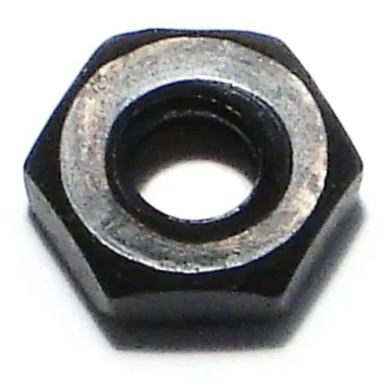 10-24 x Hex Nut Coarse Thread, Black Oxide, Black 