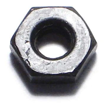 10-32 x Hex Nut Fine Thread, Black Oxide, Black 