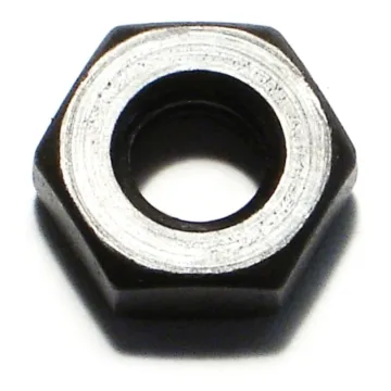 5/16"-18 x Hex Nut Coarse Thread, Black Oxide, Black 