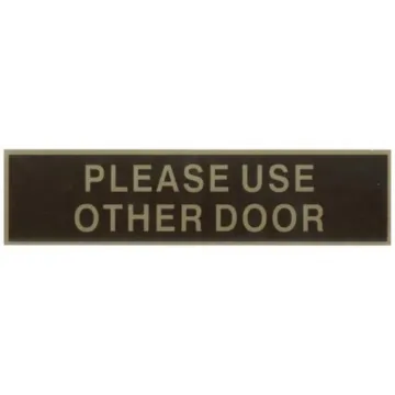 Midwest Fastener 8.625 in Aluminum Wall Please Use Other Peel & Stick Door Sign