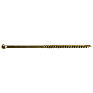 #9 x 5" Star Drive, Trim Head Screw, Yellow Zinc (Bulk Box 1 lb)