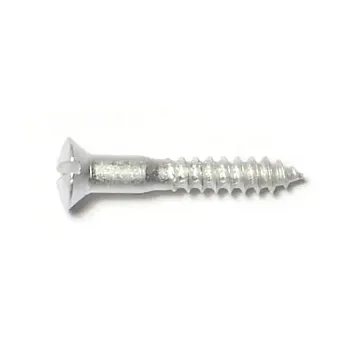 #4 x 3/4" Slotted Oval Head, Wood Screw, Aluminum