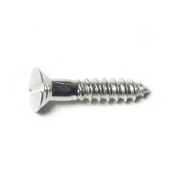 #6 x 3/4" Slotted Oval Head, Wood Screw, Aluminum