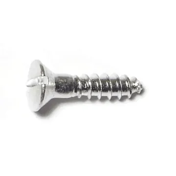 #8 x 3/4" Slotted Oval Head, Wood Screw, Aluminum