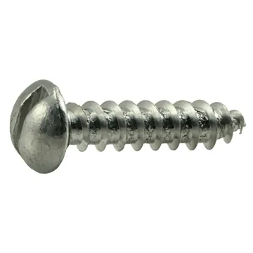 #6 x 5/8" Slotted Round Head, Wood Screw, Aluminum