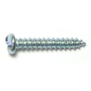#8 x 1" Tamper Proof Pan Head, Sheet Metal Screw, Zinc 