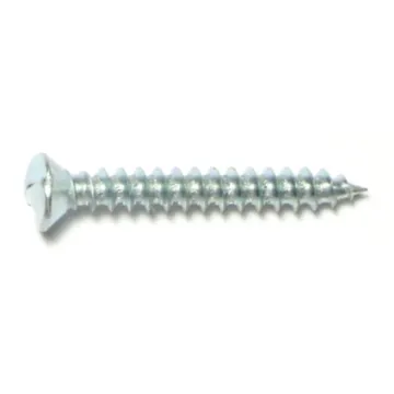#10 x 1-1/2" Tamper Proof Oval Head, Sheet Metal Screw, Zinc 