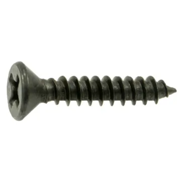 #6 x 3/4" Phillips Flat Head, Sheet Metal Screw, Zinc, Black 