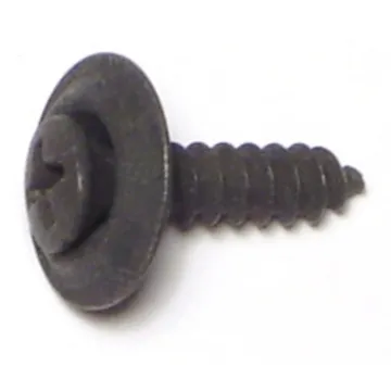 #8 x 5/8" Phillips Oval Head, Automotive Trim Screw, Black